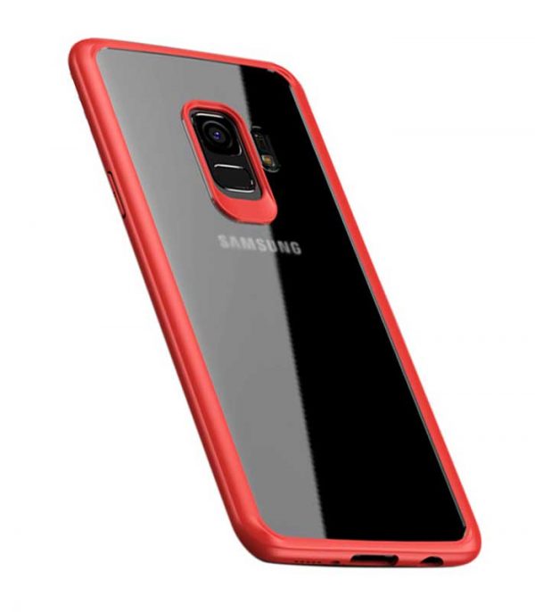 iPaky Frame with Gel Frame Θήκη για Samsung Galaxy S9 - Ροζ/Κόκκινο