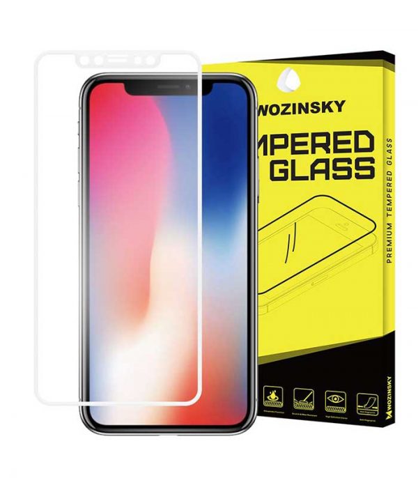 Wozinsky Full Screen super tempered glass full coveraged with frame 9H για iPhone X/XS - Λευκό