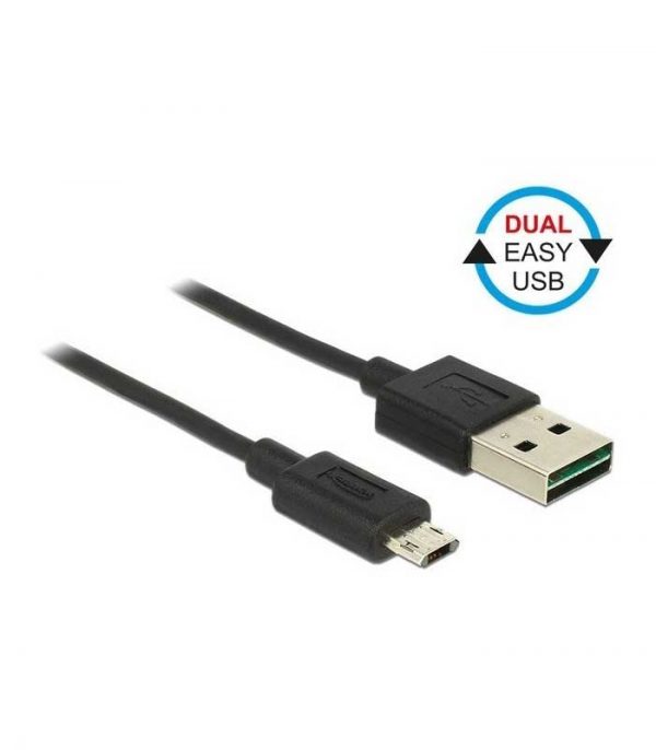 Powertech καλώδιο USB 2.0 σε USB Micro, Easy USB (3m) - Μαύρο