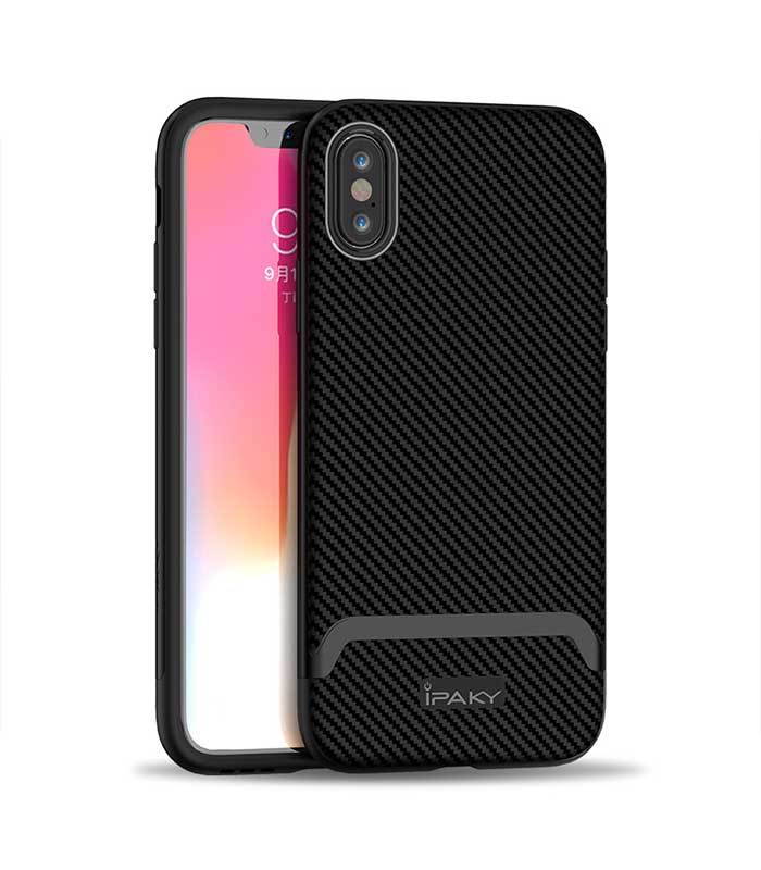 iPaky Bumblebee Neo Hybrid case cover with PC Frame για Apple iPhone XS / X - Μαύρο