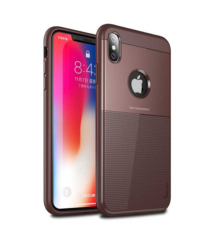 iPaky Shield case cover για iPhone XS / X - Καφέ