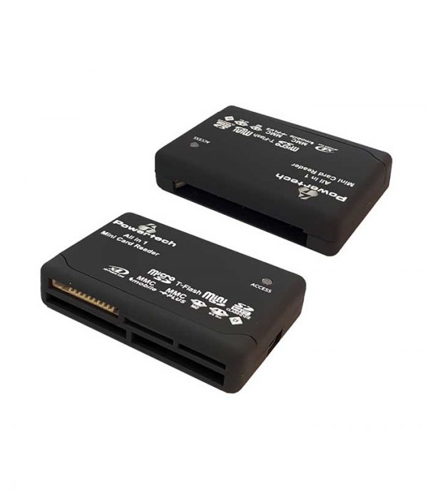 Powertech PT-912 Card Reader All in one, USB, 480Μbps, LED - Μαύρο