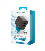 Forever TC-04 2xUSB Wall Charger 3.4A - Μαύρο
