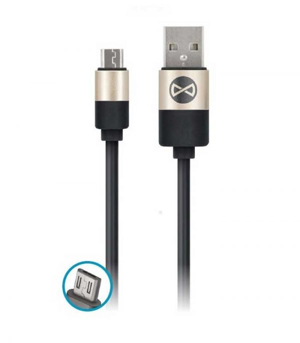 Forever Καλώδιο Modern USB σε Micro USB 2Α (1m) - Μαύρο