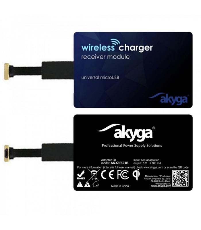 Akyga wireless QI receiver micro-USB