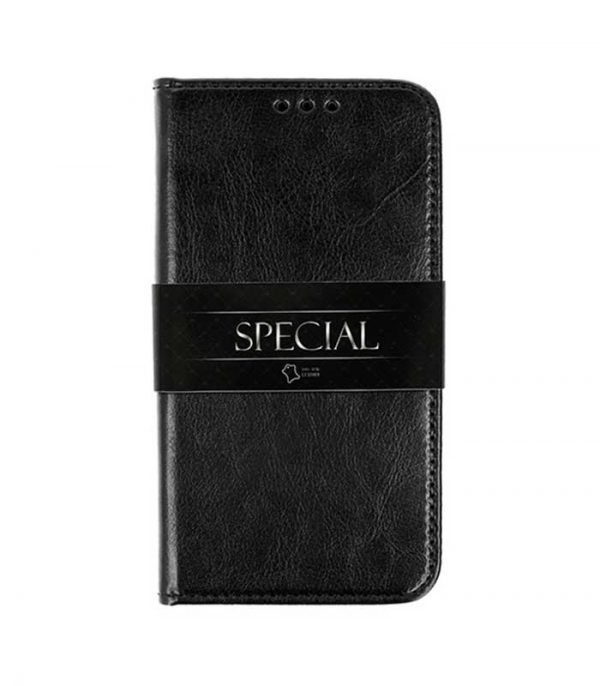 OEM Special Real Leather Smart Book Θήκη για Xiaomi Mi 9 - Μαύρο