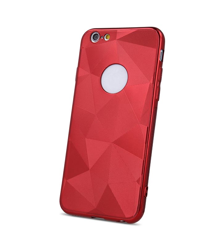 OEM TPU Geometric Shine Θήκη για iPhone XS - Κόκκινο