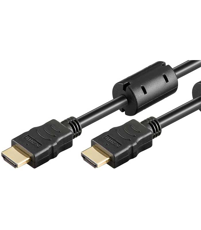 Powertech καλώδιο HDMI 1.4 CAB-H085, CCS, Gold Plug, 30AWG, μαύρο, 0.5m