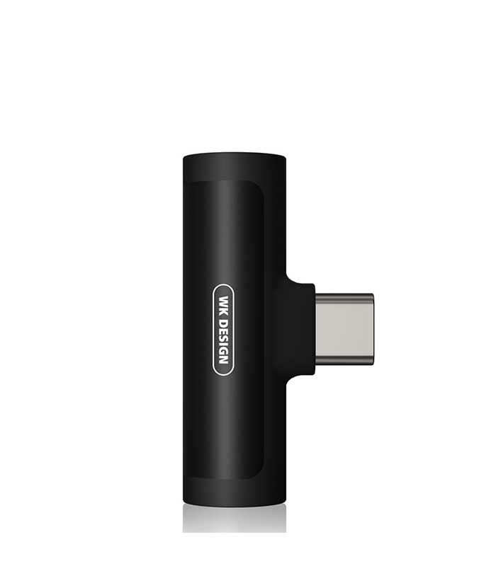 WK USB-C male - 3.5mm / USB-C female (WDC-094a) - Μαύρο