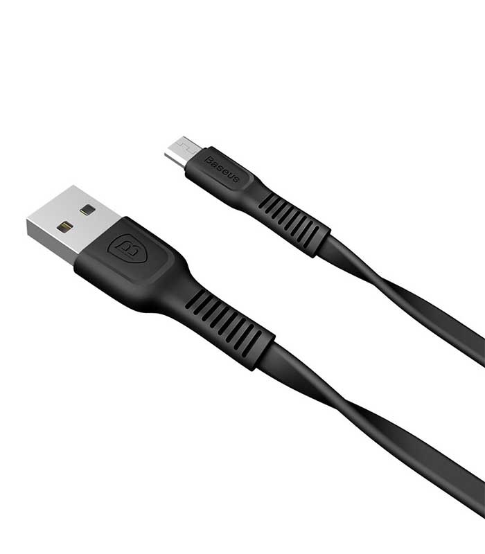 Baseus Tough Flat USB 2.0 to micro USB Cable Μαύρο 1m (CAMZY-B01)