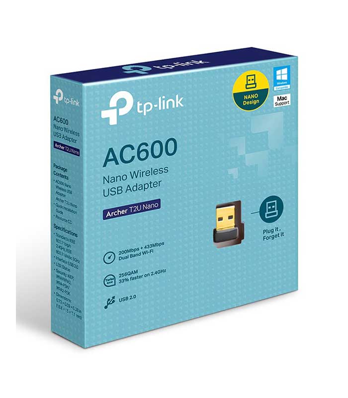TP-LINK Ασύρματο Nano USB Adapter AC600 ARCHER-T2UNANO, Ver. 1.0