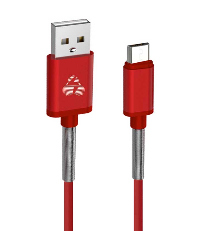 POWERTECH Καλώδιο USB σε Micro USB flex alu PTR-0018 copper, 1m, κόκκινο