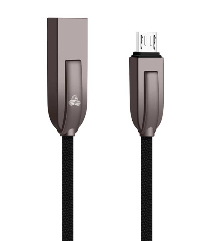 POWERTECH Καλώδιο USB σε Micro USB ele zinc PTR-0039 copper, 1m, μαύρο