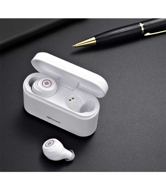 HIFUTURE earphones TidyBuds Pro, power bank, με θήκη φόρτισης, λευκά