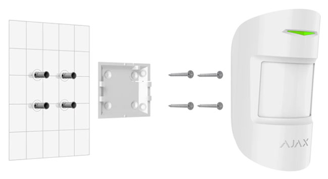 Ajax CombiProtect Ανιχνευτής κίνησης PIR & θραύσης κρυστάλλων - Λευκό