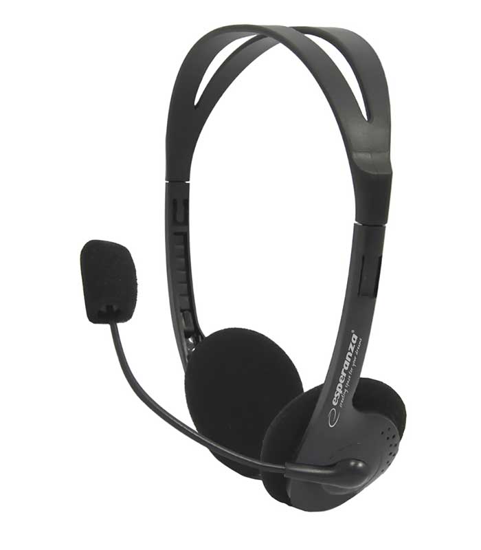 Esperanza EH102 Scherzo Headphones με μικρόφωνο 2x 3.5mm, 2.5m - Μαύρο