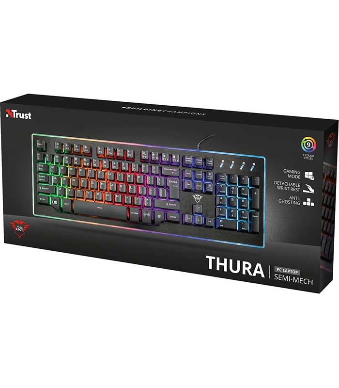 Trust GXT 860 Thura Semi-Mechanical - Gaming Keyboard (GR)- Ενσύρματο (21839)