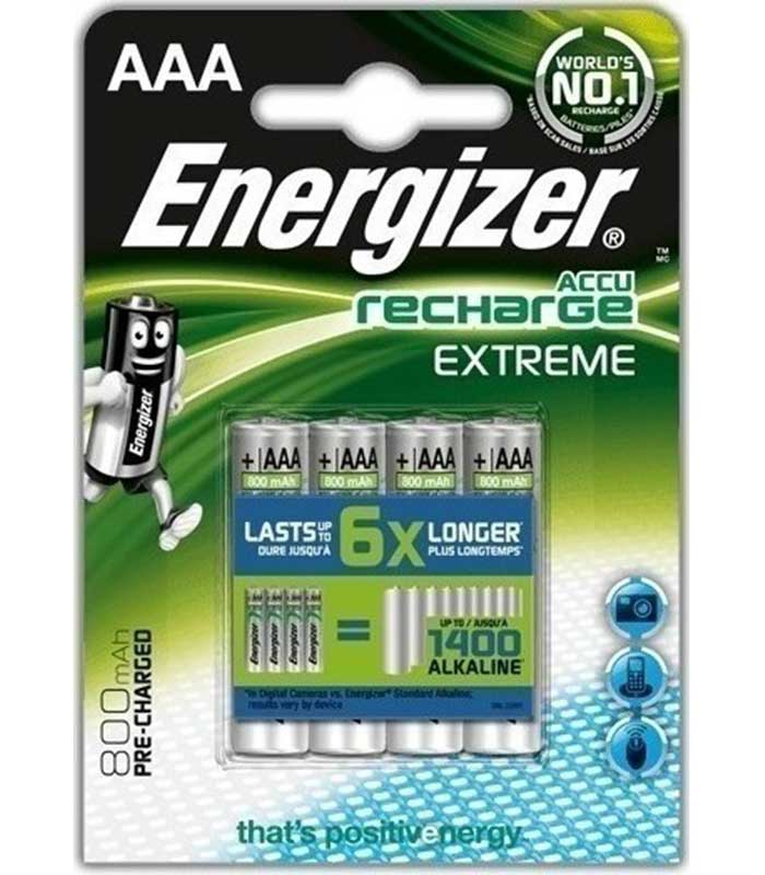 Energizer ACCU Recharge Extreme AAA 800mAh (4τμχ)