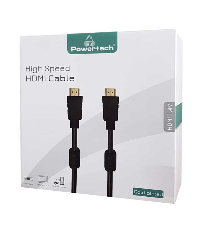 POWERTECH καλώδιο HDMI 1.4 CAB-H094 eco, copper, μαύρο, 15m