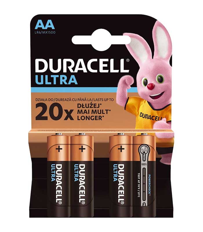 Duracell Ultra AA Αλκαλικές Μπαταρίες (4τμχ) (LR6/MX1500)