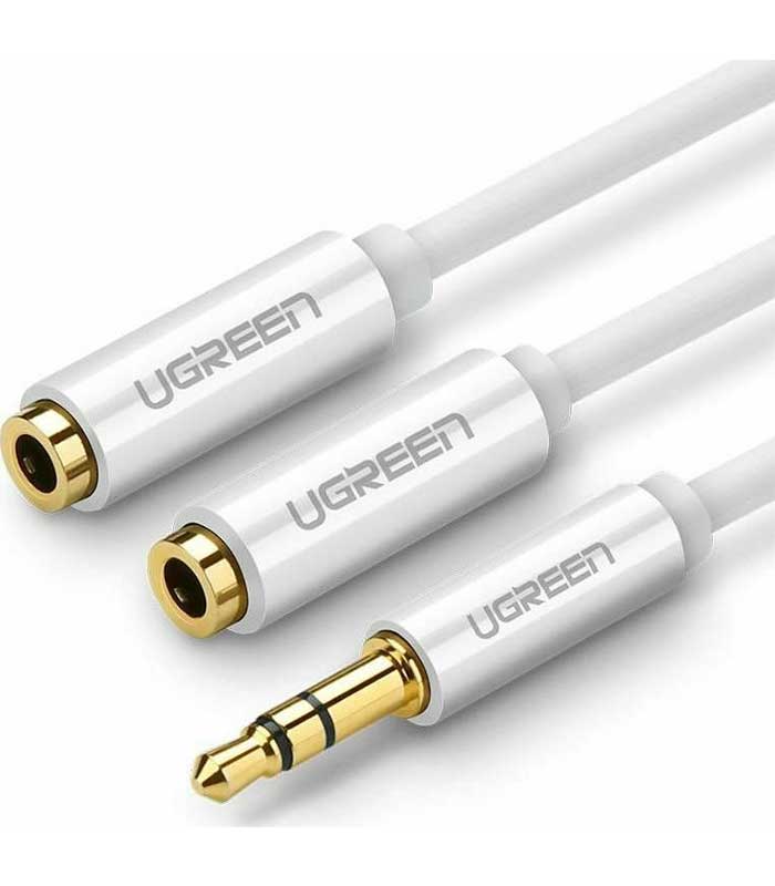 Ugreen Cable 3.5mm male - 2x 3.5mm female Μαύρο 0.2m (10780)