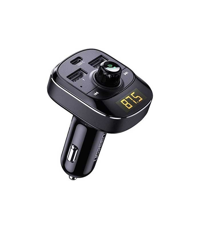 Ugreen FM Transmitter Bluetooth Handsfree & Dual USB Charging (70717)