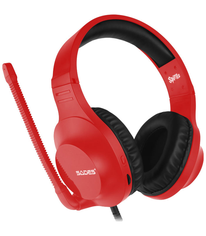 SADES Gaming Headset Spirits SA-721, multiplatform, 3.5mm, κόκκινο