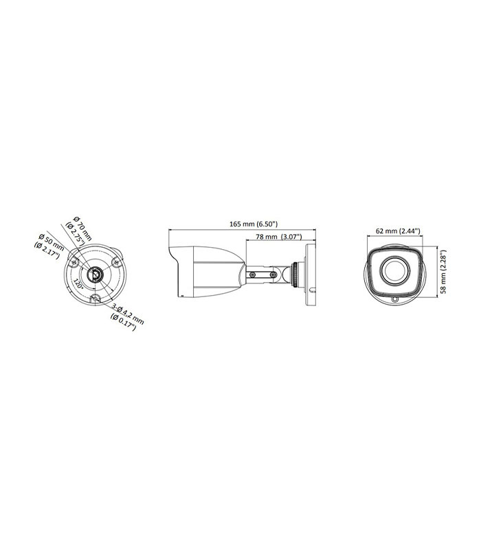 Hikvision HWT-B120-M CCTV Κάμερα Παρακολούθησης 1080p Αδιάβροχη με Φακό 2.8mm