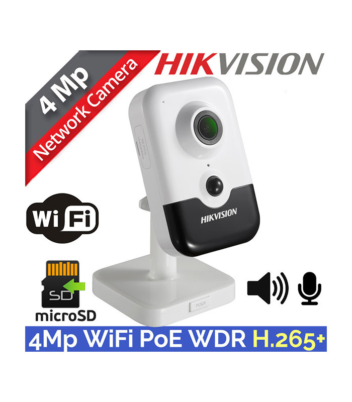 Hikvision DS-2CD2443G0-IW IP Κάμερα Παρακολούθησης Wi-Fi Full HD+ με Αμφίδρομη Επικοινωνία και Φακό 2.8mm