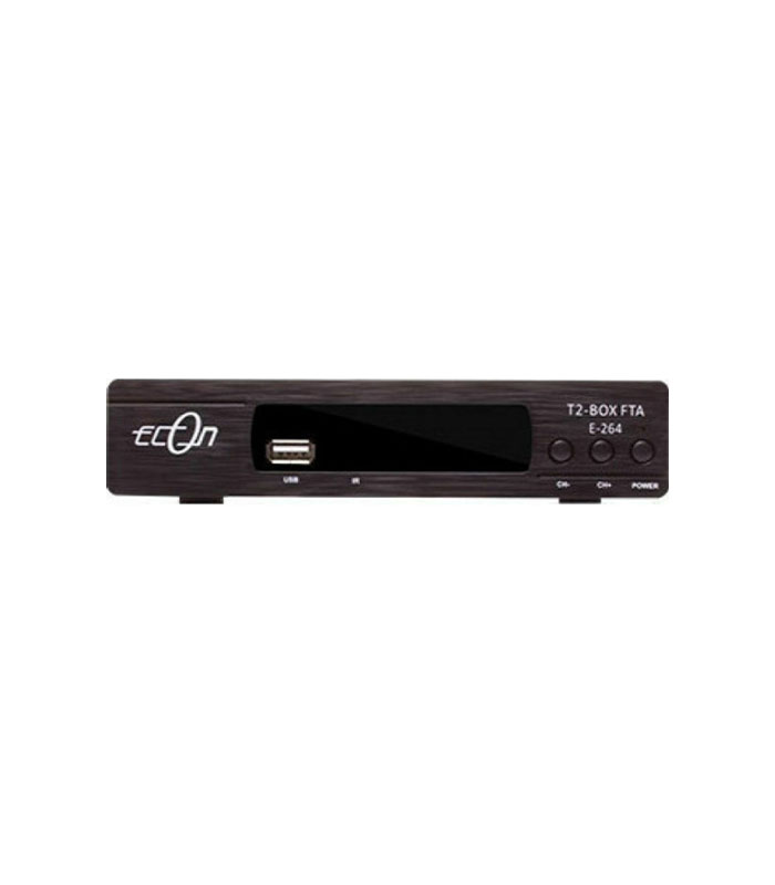 Econ T2-Box FTA E-264 Ψηφιακός Δέκτης Mpeg-4 Full HD (1080p) με Λειτουργία PVR (Εγγραφή σε USB) Σύνδεσεις SCART / HDMI / USB