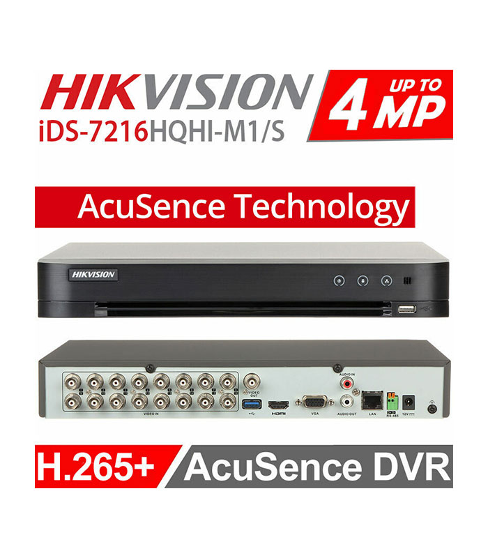 Hikvision IDS-7216HQHI-M1/S Καταγραφικό HVR 16 Καναλιών με Ανάλυση Full HD