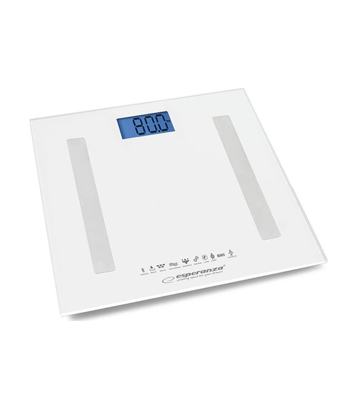 Esperanza EBS016 Smart Ζυγαριά με Λιπομετρητή & Bluetooth σε Λευκό χρώμα