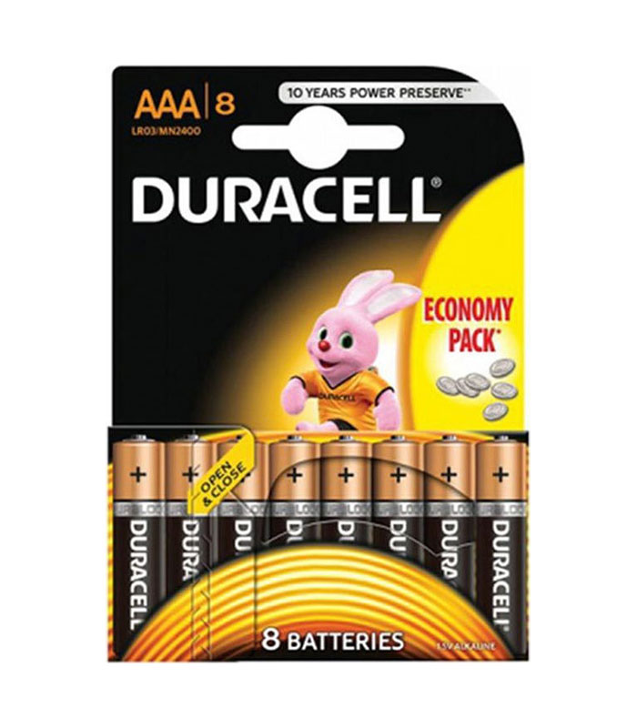Duracell AAA Αλκαλικές Μπαταρίες (8τμχ) (LR03/MN2400)