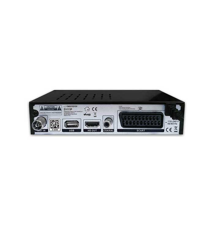 Esperanza EV111P Ψηφιακός Δέκτης Mpeg-4 HD (720p) Σύνδεσεις SCART / HDMI / USB